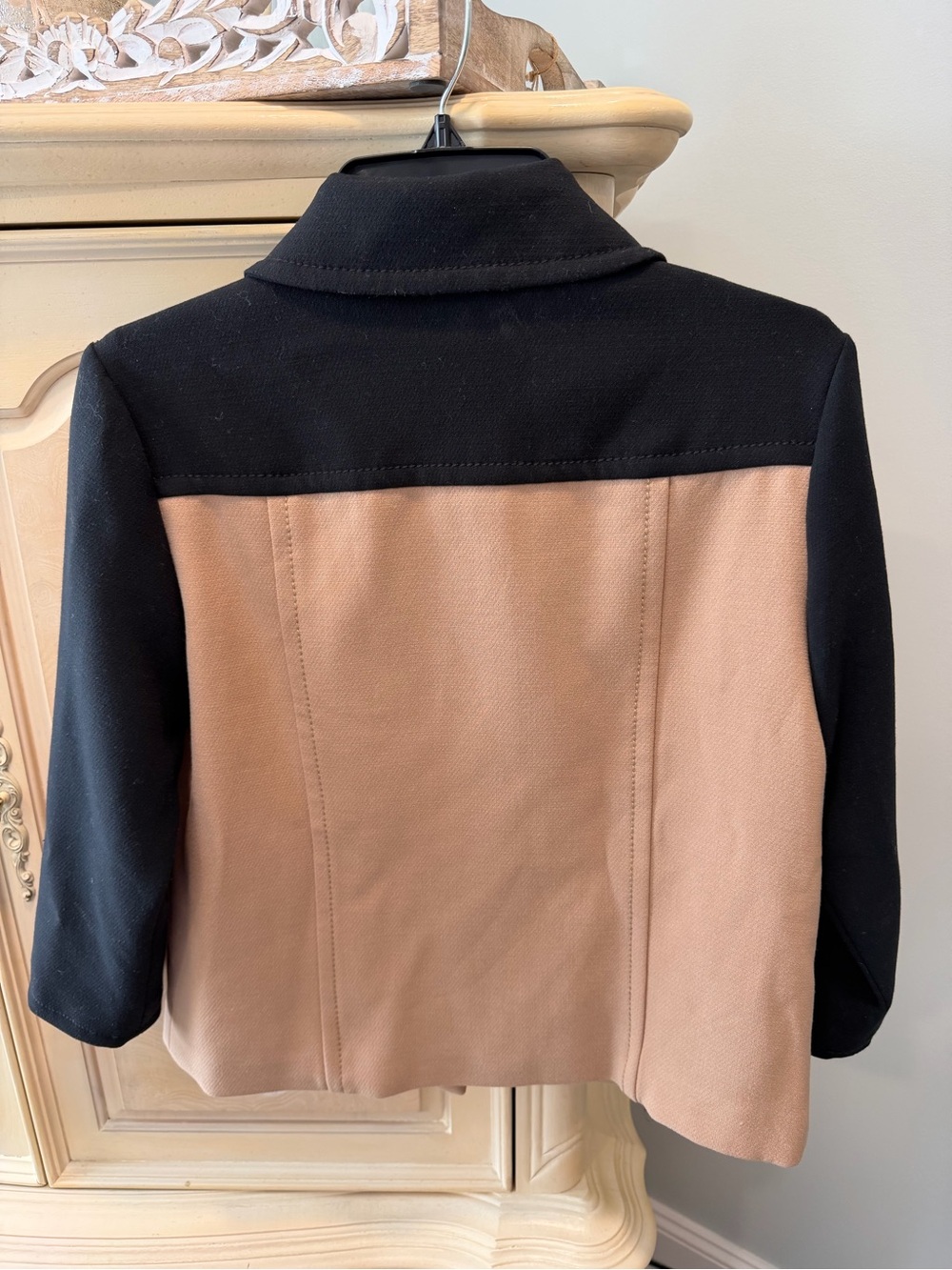 Banana Republic Black and Camel Colorblock Cropped Blazer - Picture 3 of 3